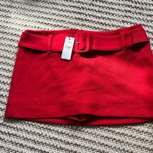 Express Red Mini Skirt